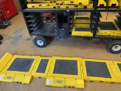 Large jet rental weighing system packed for shipment, compatible with aircraft from Boeing 737 to Airbus A330