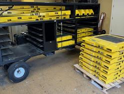 Intercomp large jet rental scale system loaded on a transport cart for long-term deployment